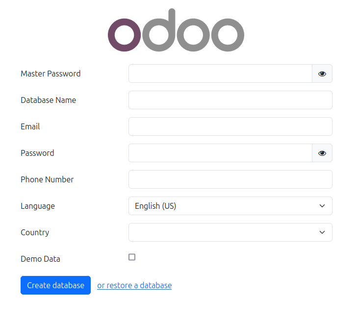 odoo database selector