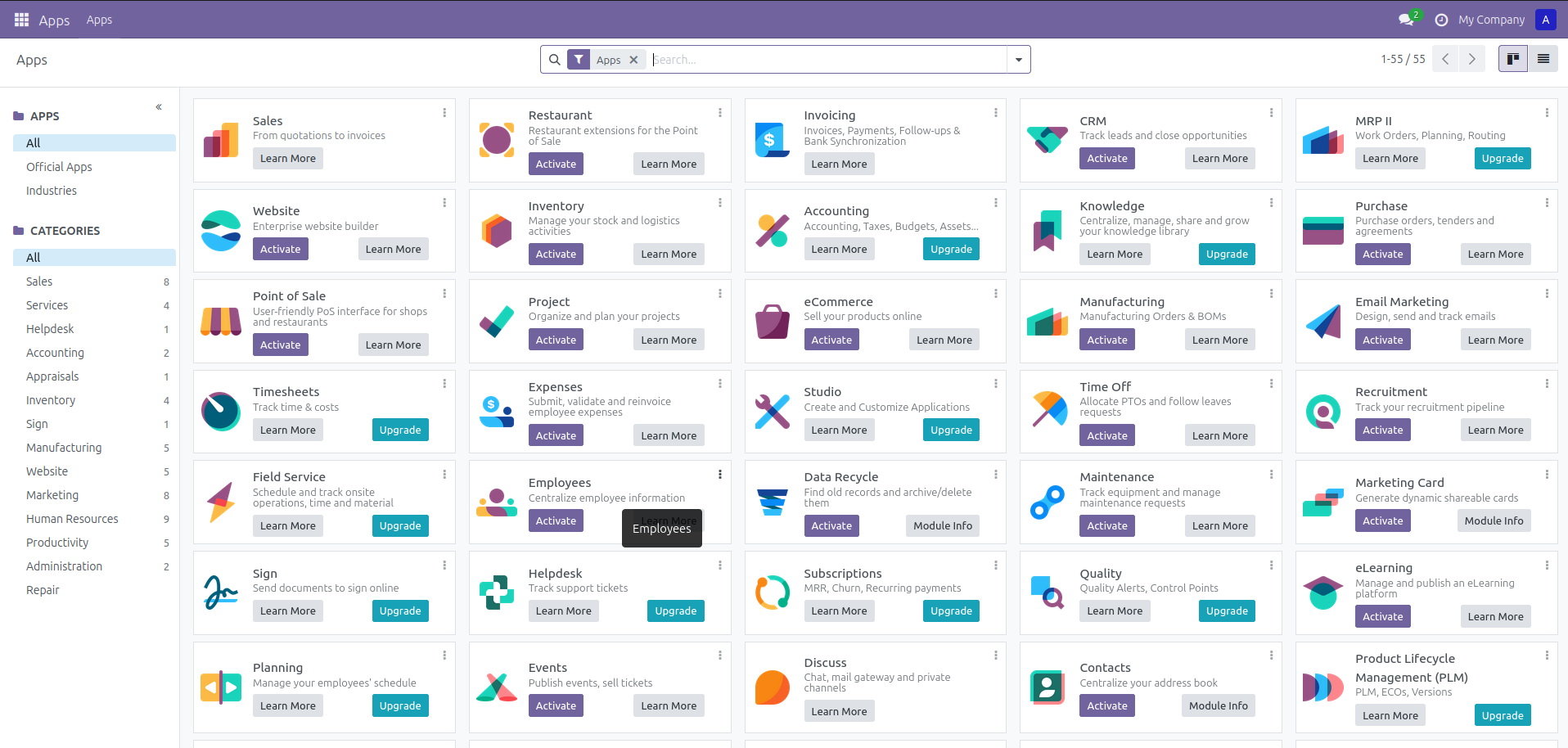 odoo 18 apps